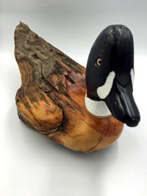 Fence Post Duck: Black/White Head/Neck 