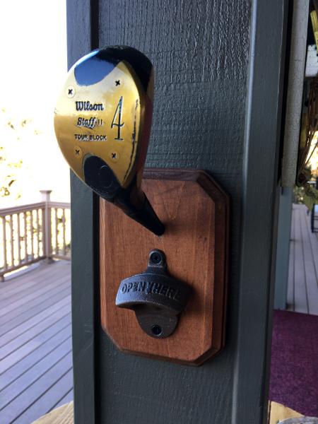 Golf Club Bottle Wall Opener